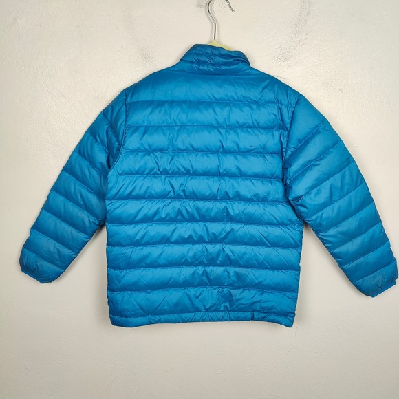 Patagonia Down Sweater Boys Small 7-8Y Light Blue Full Zip Jacket Winter Snow - Picture 4 of 8